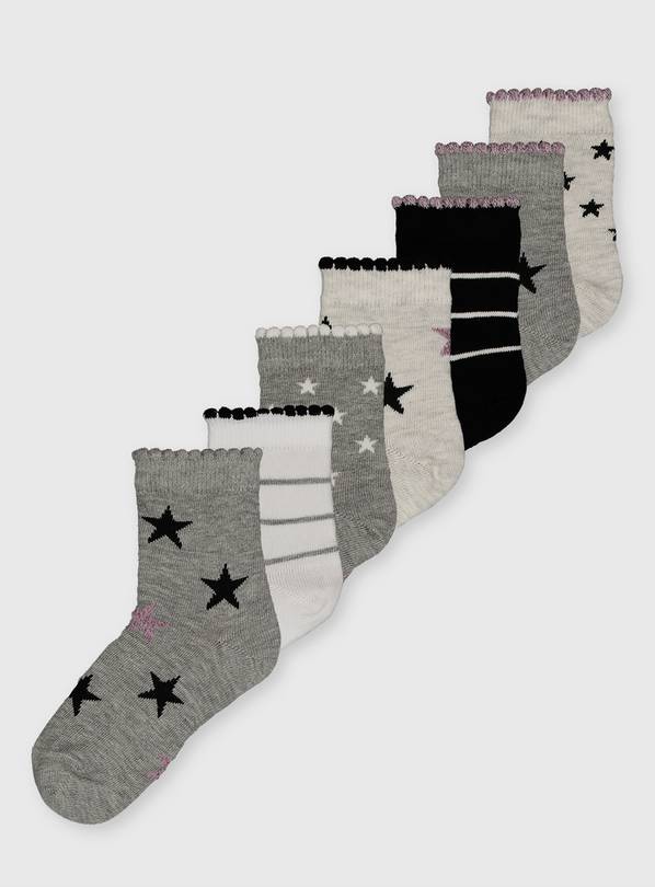 Mono Star & Stripe Socks 7 Pack 9-12
